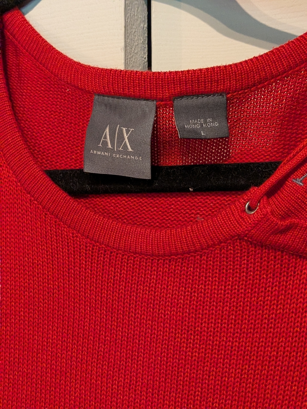 Armani Exchange Red Crewneck Sweater